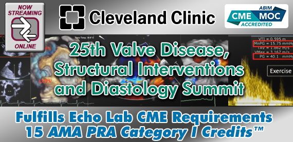 Cleveland Clinic Heart Thoracic Vascular Institute 25th Valve Disease Structural Interventions and Diastology Summit 2023 Videos