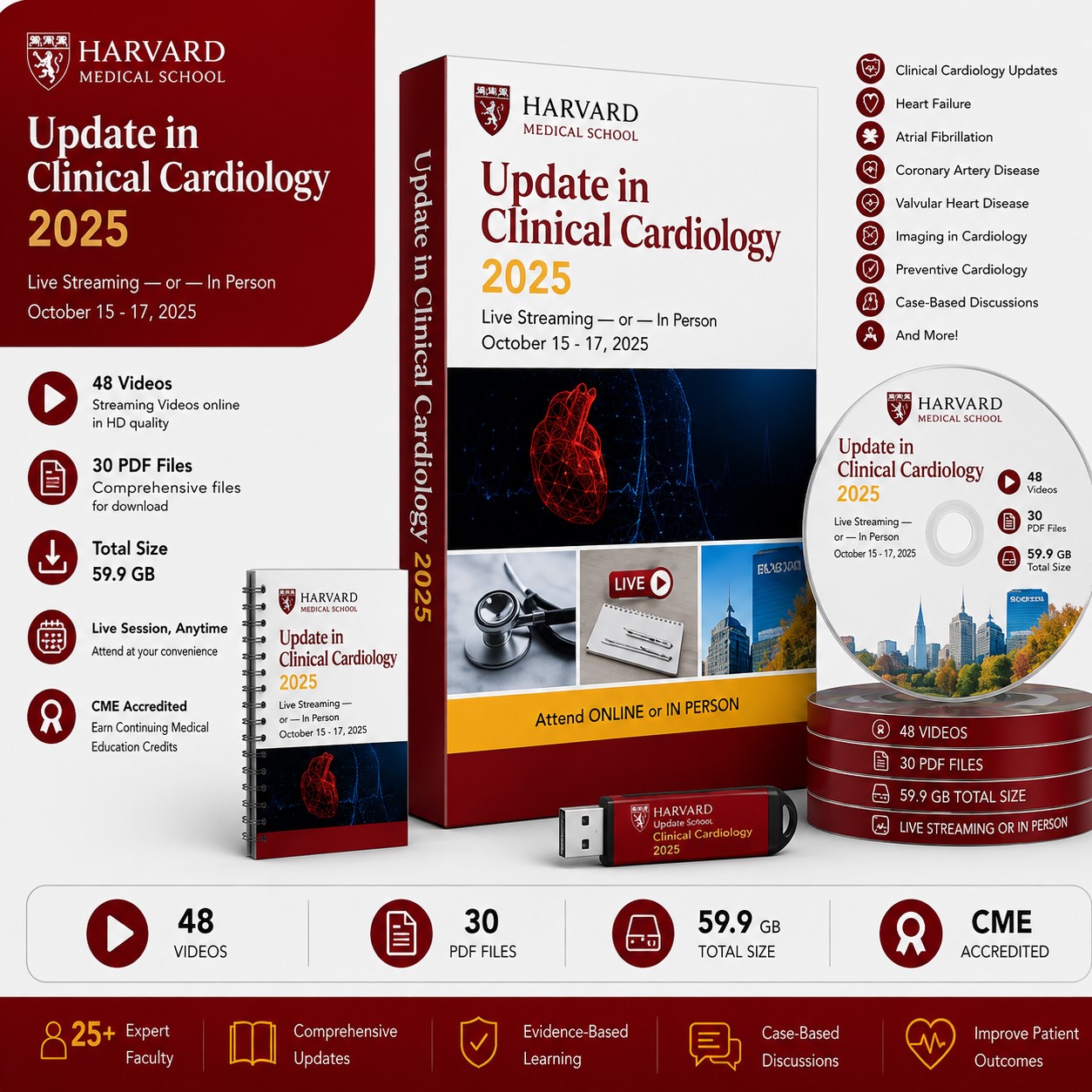Harvard Update in Clinical Cardiology 2025 (Videos + Slides PDFs)