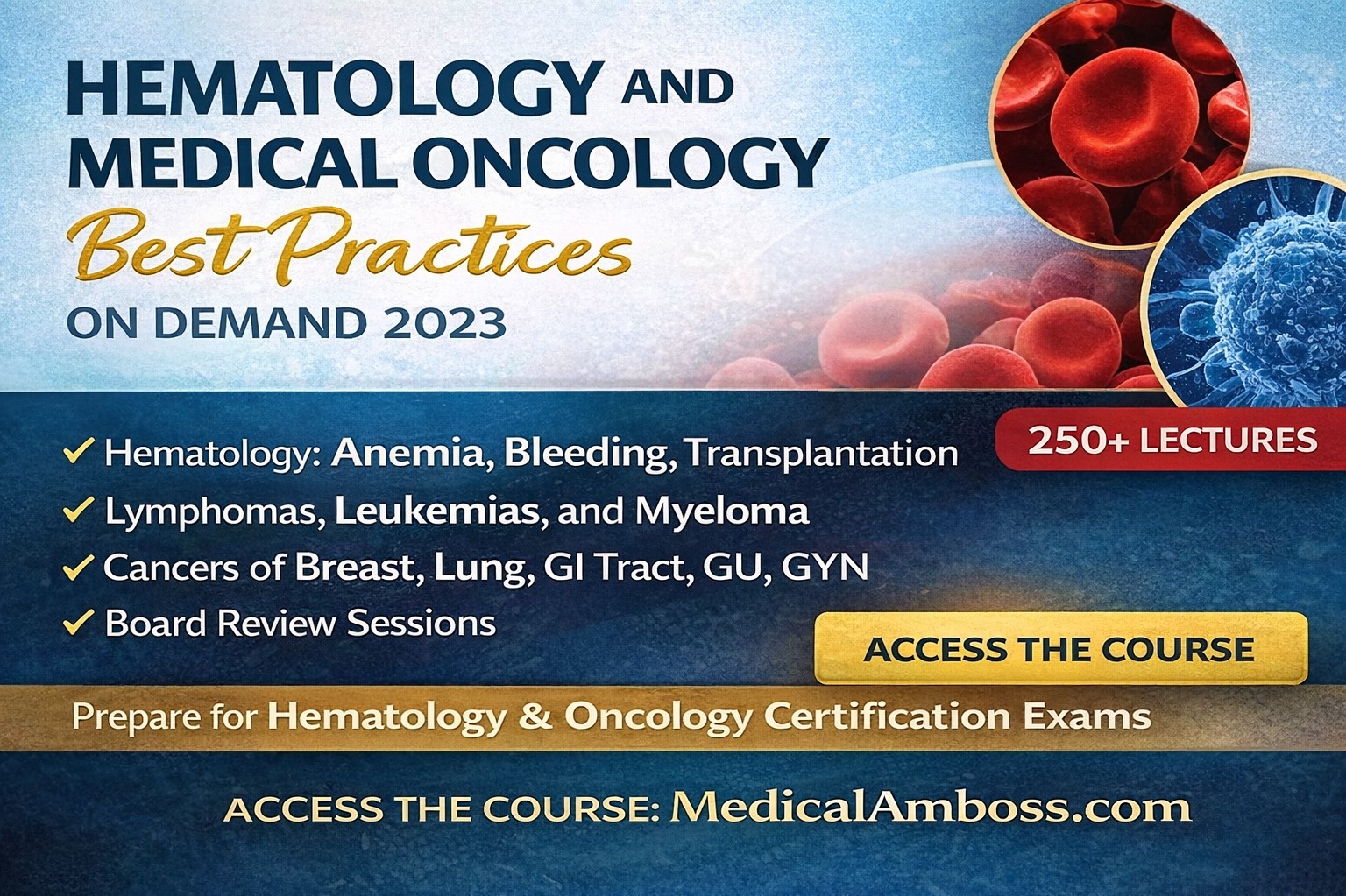 2023 Hematology and Oncology Best Practices On demand full course (8 Days)