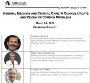 Internal Medicine and Critical Care: A Clinical Update and Review of Common Problems